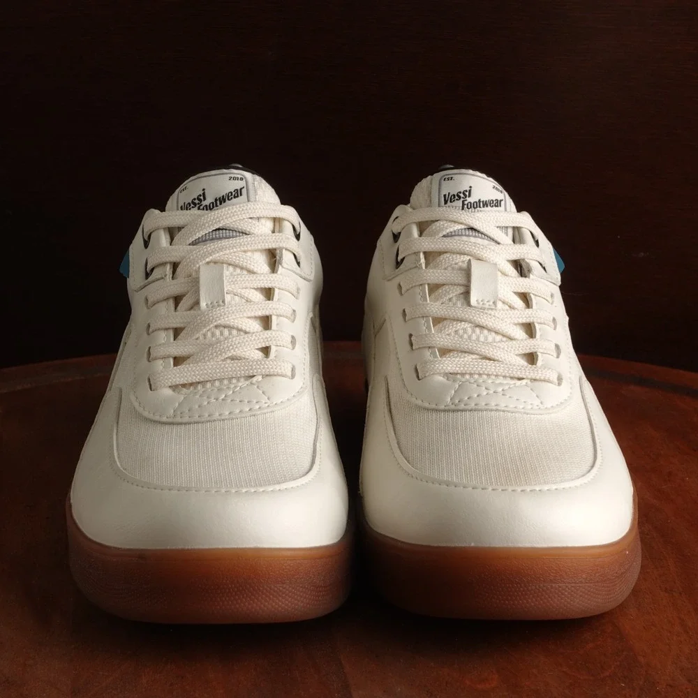 Vessi Sneakers Mens Size 9 White Courtside Classic Athleisure Casual Retro Shoes